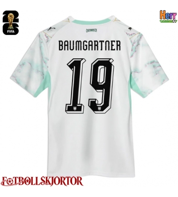 Österrike Christoph Baumgartner #19 Bortatröja VM 2026 Kortärmad